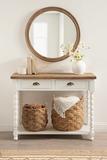 Kate and Laurel Livia Round Woven Basket Set